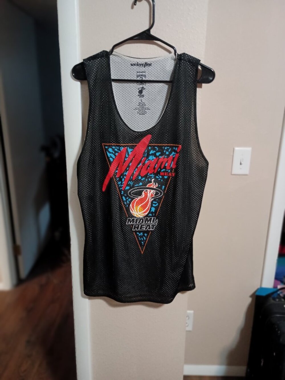 RARE Miami Heat NBA Hardwood Classics Mesh We Love Fine Jersey Size Large